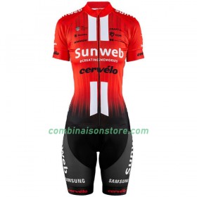 Combinaison Cycliste + Cuissard à Bretelles 2019 Team Sunweb Femme N001